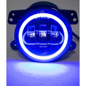 RS-4FHALOB - 07-17 Jeep 4in 30W/1440LM LED Cree Fog Light Kit w/ Blue LED Halo