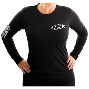 RS055BS - Ladies' Soft Style Race Sport Lighting Long Sleeve (Black) (S)