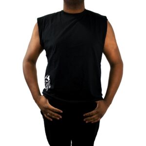 RS198B2XLT - Men's Race Sport Lighting Sleeveless Shirt (Black) (2XL Tall)