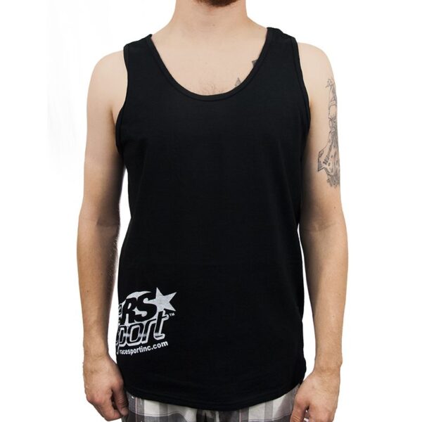 RS250BXXL - Men's Race Sport Lighting Tank Top (Black) (2XL)