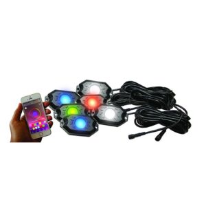 RS6PRGBW - ColorSMART 6-Pod RGB+W LED Rock Light Kit (RGB+White Multi-Color)