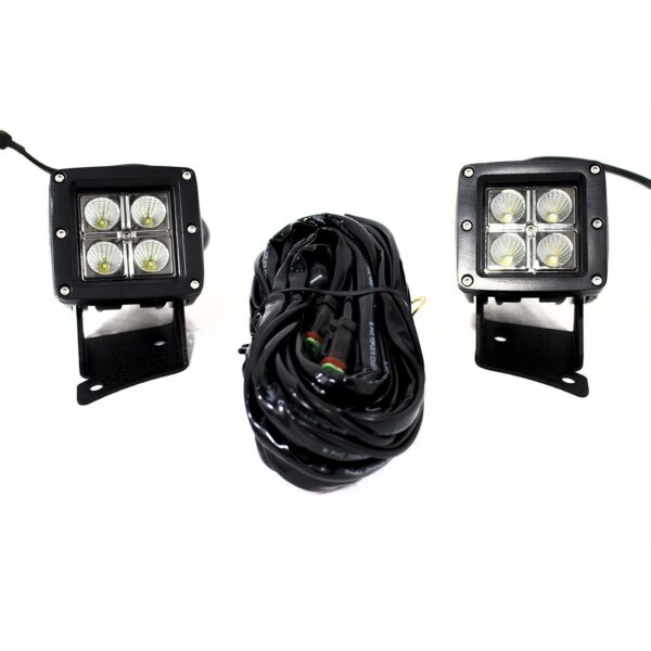 RSL10-12w - Jeep JK 2x12W CREE Square Cube Light Kit w/ L10 Jeep JK Bracket