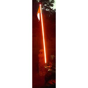 RSQG6FTR - 6ft 5050 LED Lighted Whip (Red)