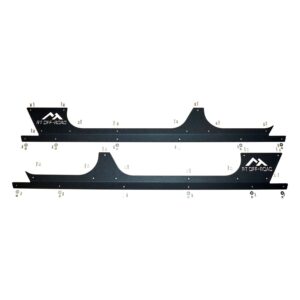 RT Off-Road - Steel Black Rocker Panel Guard Set