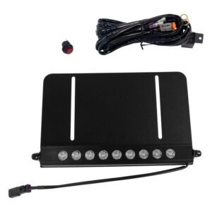 RT Off-Road - Metal Black LED Light Bar & License Plate Bracket Kit