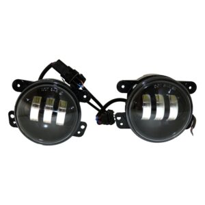 RT Off-Road LED Fog Light Set for 10-18 Jeep JK Wrangler, WK Grand Cherokee, and KL Cherokee