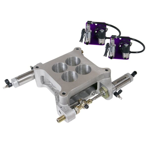 THROTTLE STOP, BASEPLATE STYLE, DUAL CO2 ACTUATED, STD HOLLEY 4150 (DOUBLE ACTING)