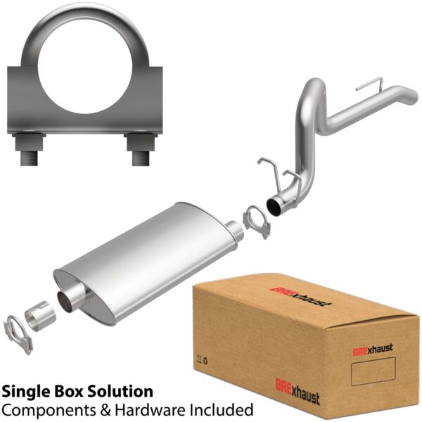 BRExhaust 1987-1992 Jeep Wrangler Direct-Fit Replacement Exhaust System