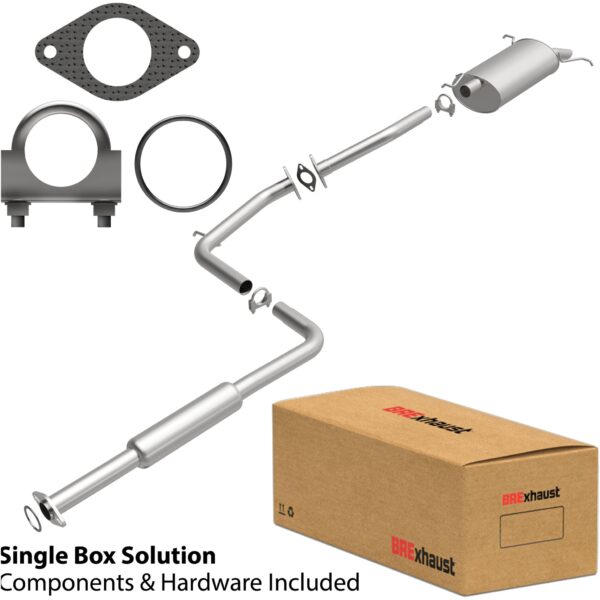 BRExhaust 1998-2002 Mazda 626 L4 2.0L Direct-Fit Replacement Exhaust System