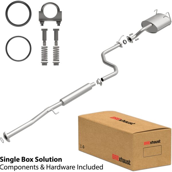 BRExhaust 1992-1993 Honda Civic L4 1.5L Direct-Fit Replacement Exhaust System