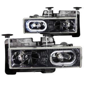 ANZO USA Crystal Headlight Set w/Halo