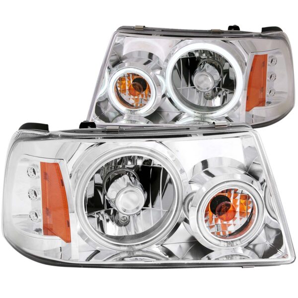 ANZO USA Crystal Headlight Set w/Halo