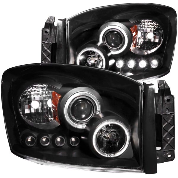 ANZO USA Projector Headlight Set w/Halo