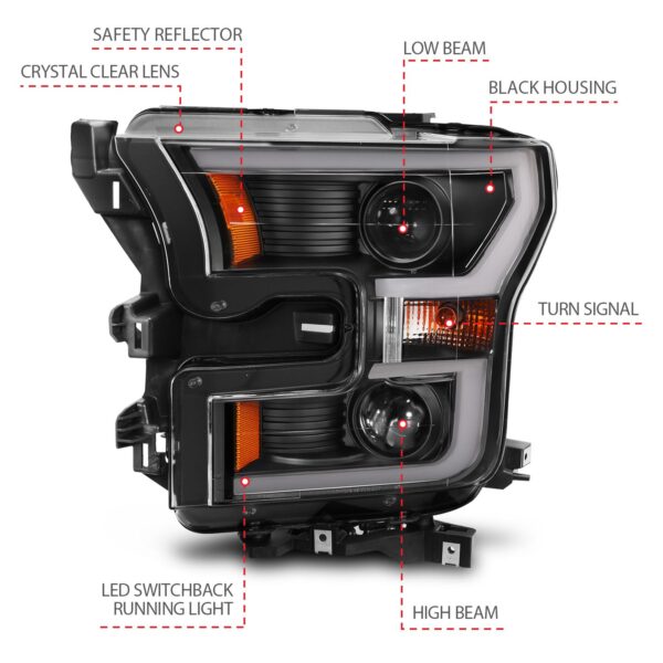 ANZO USA Projector Headlight Set