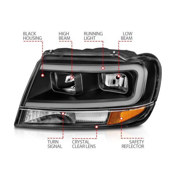 ANZO USA Crystal Headlight Set