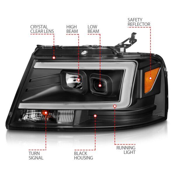 ANZO USA Projector Headlight Set