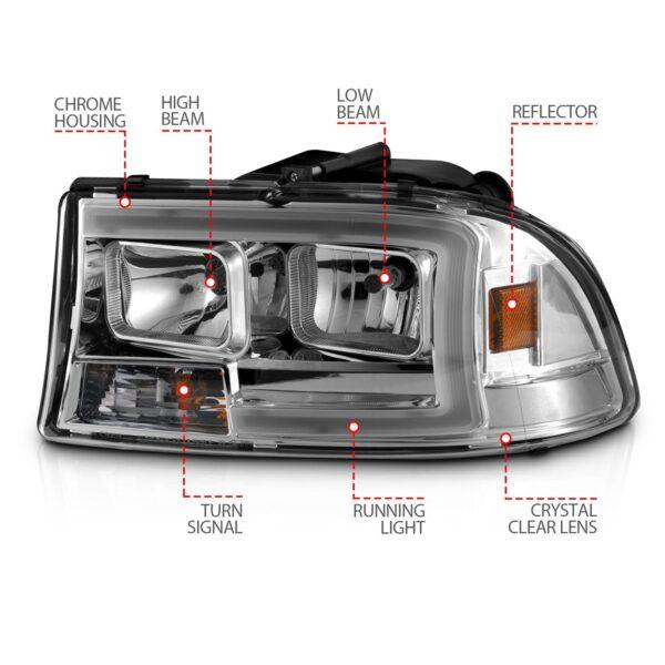 ANZO USA Crystal Headlight Set