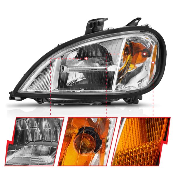 ANZO USA Commercial Truck LED Crystal Headlight Set