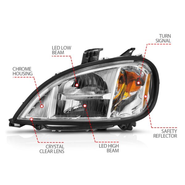 ANZO USA Commercial Truck LED Crystal Headlight Set