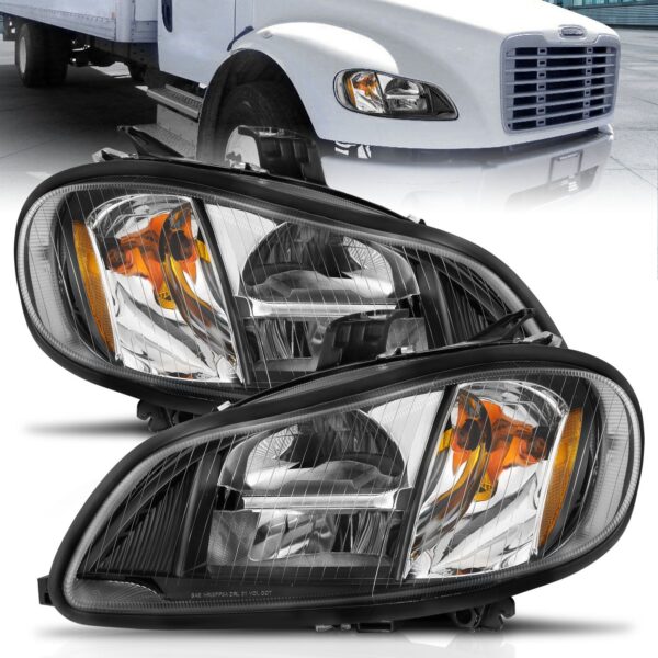 ANZO USA Commercial Truck LED Crystal Headlight Set