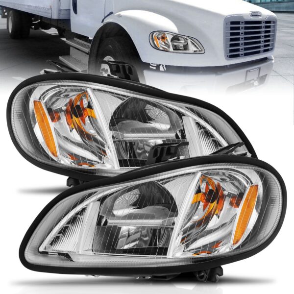 ANZO USA Commercial Truck LED Crystal Headlight Set