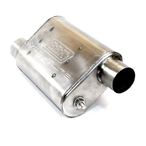 BBK UNIVERSAL 2-3/4 VARITUNE ADJUSTABLE MUFFLER DOUBLE OFFSET (STAINLESS)