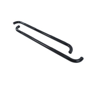 Big Country Truck Accessories 372011 - 3" Round Classic Side Bars With Mounting Bracket Kit  - Black Powdercoat