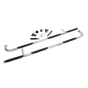 Big Country Truck Accessories 373034 - 3" Round Wheel to Wheel Side Bars With Mounting Bracket Kit - Polished Stainless Steel