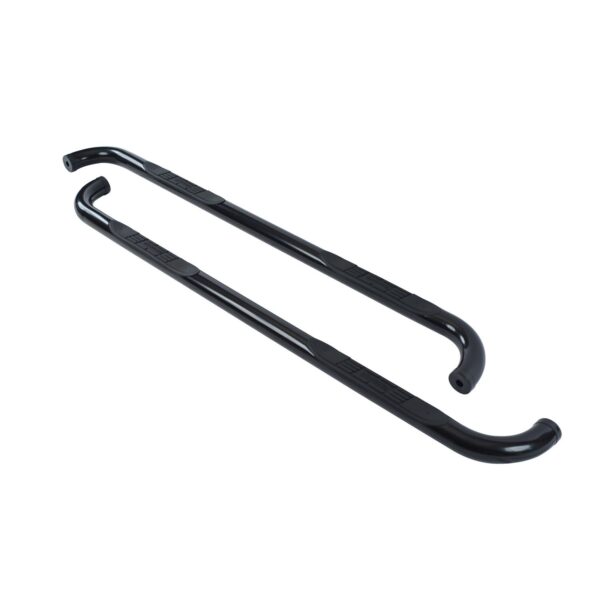 Big Country Truck Accessories 373671 - 3" Round Classic Side Bars With Mounting Bracket Kit  - Black Powdercoat