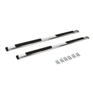 Big Country Truck Accessories 395089676 - 5" WIDESIDER Platinum Side Bars With Mounting Bracket Kit - Polished Stainless Steel