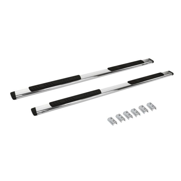 Big Country Truck Accessories 395089676 - 5" WIDESIDER Platinum Side Bars With Mounting Bracket Kit - Polished Stainless Steel