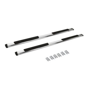 Big Country Truck Accessories 395224806 - 5" WIDESIDER Platinum Side Bars With Mounting Bracket Kit - Polished Stainless Steel