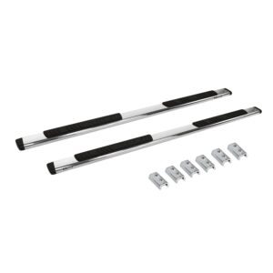 Big Country Truck Accessories 395224876 - 5" WIDESIDER Platinum Side Bars With Mounting Bracket Kit - Polished Stainless Steel