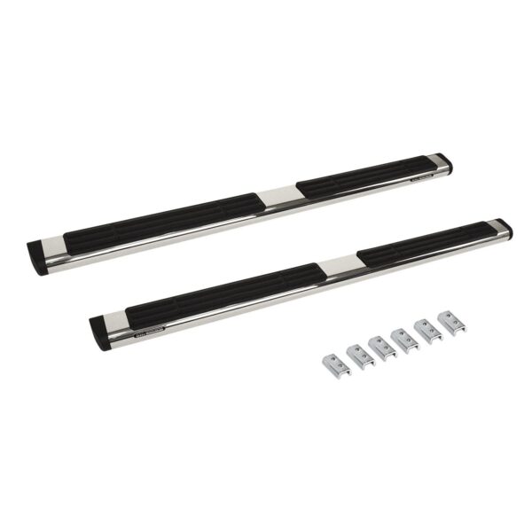 Big Country Truck Accessories 396030876 - 6" WIDESIDER Platinum Side Bars With Mounting Bracket Kit - Polished Stainless Steel