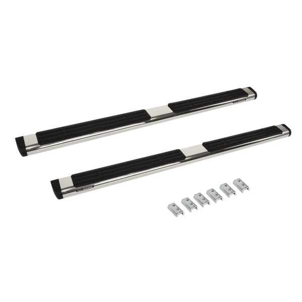 Big Country Truck Accessories 396424876 - 6" WIDESIDER Platinum Side Bars With Mounting Bracket Kit - Polished Stainless Steel