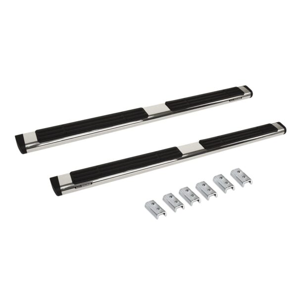 Big Country Truck Accessories 396224806 - 6" WIDESIDER Platinum Side Bars With Mounting Bracket Kit - Polished Stainless Steel