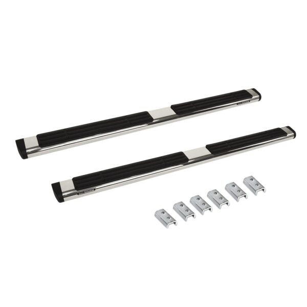 Big Country Truck Accessories 396224876 - 6" WIDESIDER Platinum Side Bars With Mounting Bracket Kit - Polished Stainless Steel