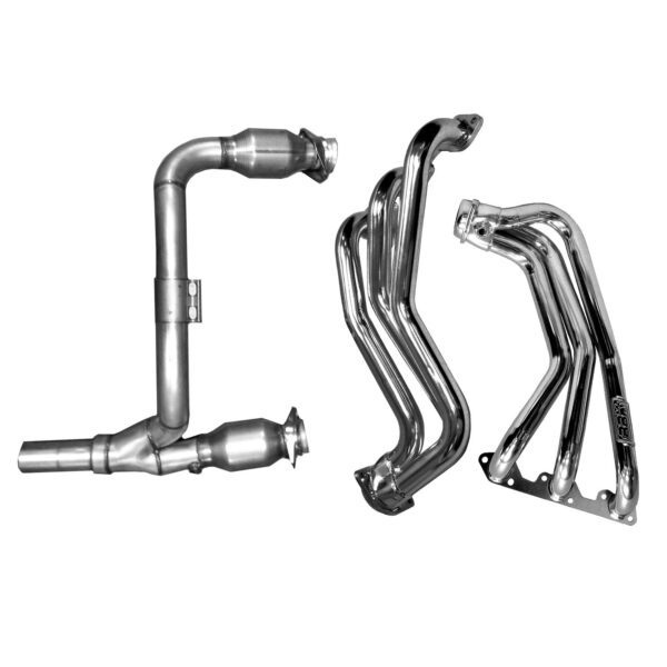 BBK 2007-2011 JEEP WRANGLER 3.8L 1-5/8 LONG TUBE HEADERS W/CATS Y PIPE (CHROME)