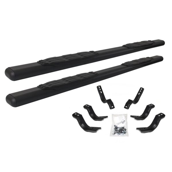 Big Country Truck Accessories 105030870 - 5" Fusion Series Side Bars With Mounting Bracket Kit - Textured Black