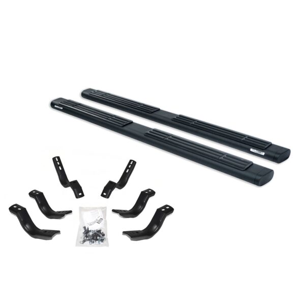 Big Country Truck Accessories 396030520 - 6" WIDESIDER Platinum Side Bars With Mounting Bracket Kit - Textured Black