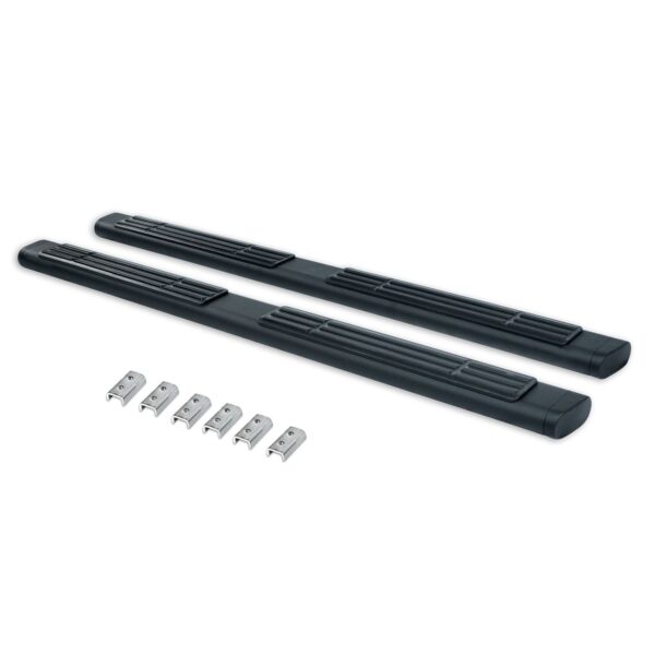 Big Country Truck Accessories 396059800 - 6" WIDESIDER Platinum Side Bars With Mounting Bracket Kit - Textured Black