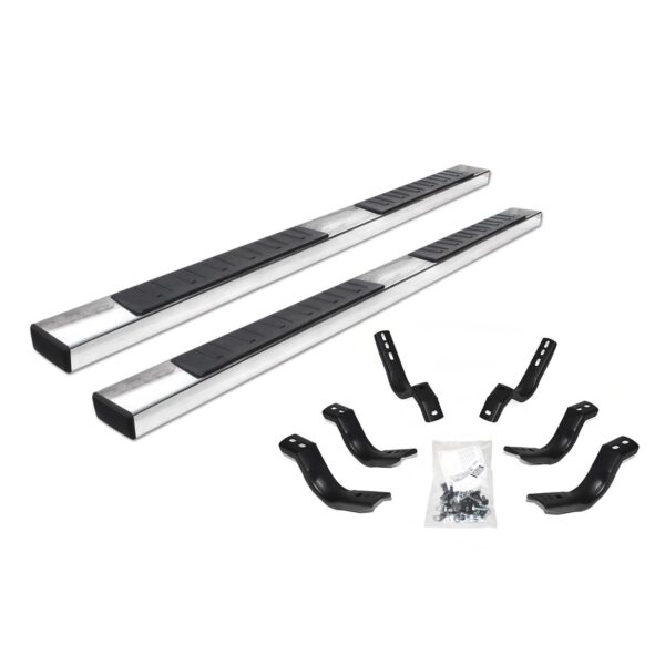 Big Country Truck Accessories 3962030806 - 6" WIDESIDER Platinum Side Bars With Mounting Bracket Kit - Polished Stainless Steel