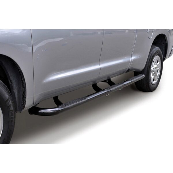 Big Country Truck Accessories 373971 - 3" Round Wheel to Wheel Side Bars With Mounting Bracket Kit - Black Powdercoat