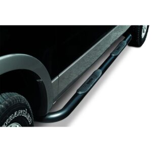 Big Country Truck Accessories 370231 - 3" Round Classic Side Bars With Mounting Bracket Kit  - Black Powdercoat