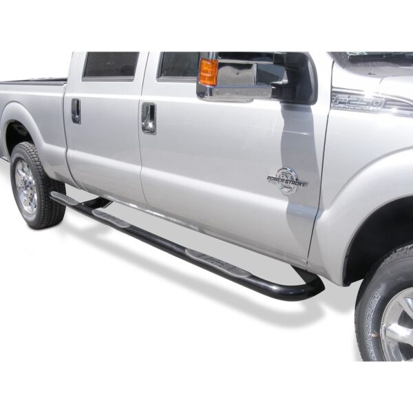 Big Country Truck Accessories 373191 - 3" Round Wheel to Wheel Side Bars With Mounting Bracket Kit - Black Powdercoat