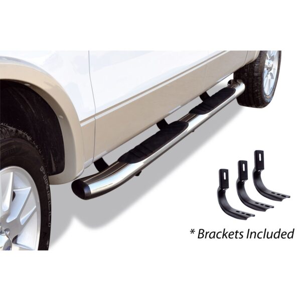 Big Country Truck Accessories 395030878 - 5" WIDESIDER XL Side Bars With Mounting Bracket Kit - Chrome