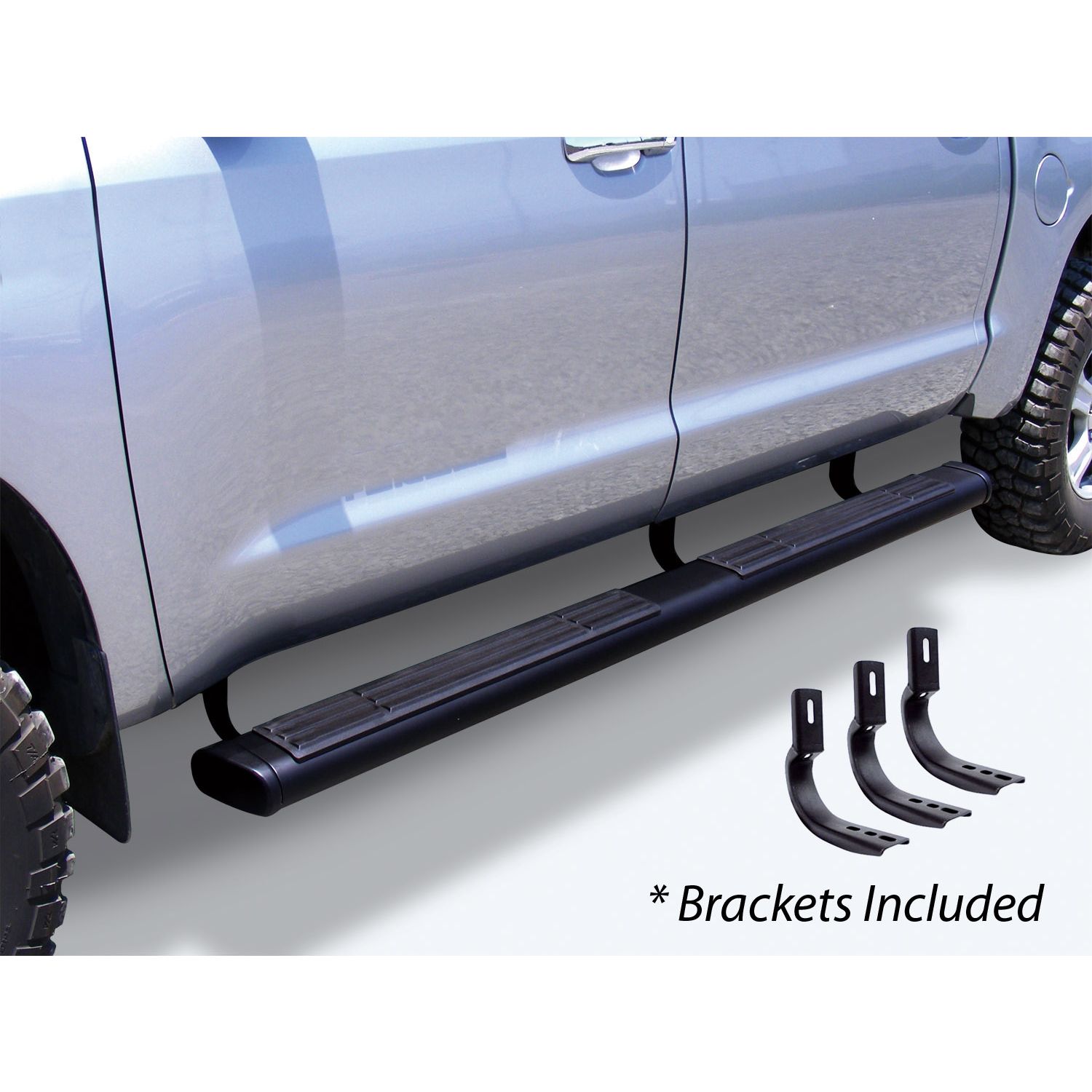 Big Country Truck Accessories 396030809 - 5" WIDESIDER XL Composite Side Steps With Mounting Brackets - Black Powdercoat