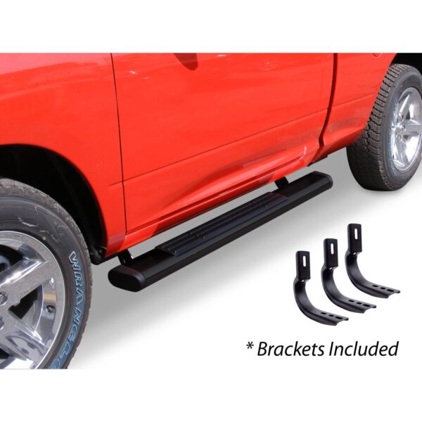 Big Country Truck Accessories 396201529 - 5" WIDESIDER XL Composite Side Steps With Mounting Brackets - Black Powdercoat