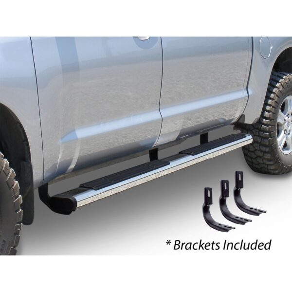 Big Country Truck Accessories 396188876 - 6" WIDESIDER Platinum Side Bars With Mounting Bracket Kit - Polished Stainless Steel