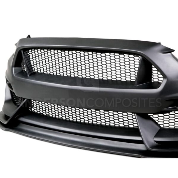 Anderson Composites, AC-FB15FDMU-GR-GF, Type-GR (GT350 Style) fiberglass front bumper for 2015-2017 Ford Mustang